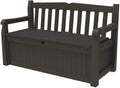 70 Gallon Storage Bench Deck Box for Patio Furniture, Front Porch Decor and Outdoor Seating Perfect to Store Garden Tools and