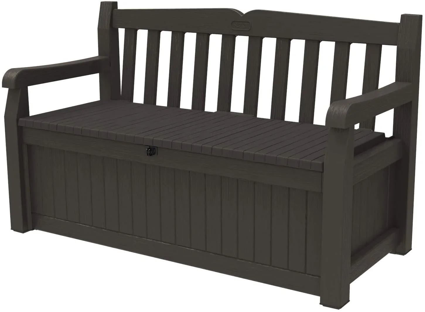 70 Gallon Storage Bench Deck Box for Patio Furniture, Front Porch Decor and Outdoor Seating Perfect to Store Garden Tools and