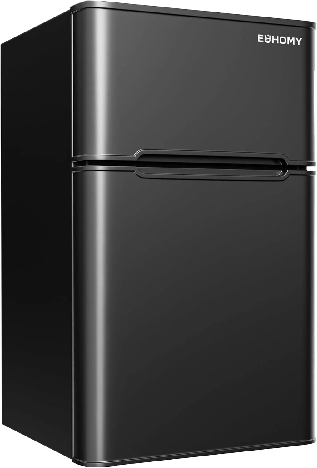 EUHOMY 3.2 Cu.Ft Mini Fridge with Freezer 2-Door Compact Refrigerator for Bedroom, Dorm, Office or Apartment, Silver