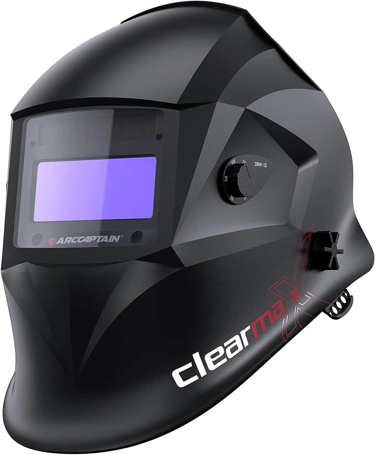 Welding Helmet Auto Darkening, True Color Solar Powered Welding Mask with 4 Arc Sensor, 1/1/1/1 Optical Clarity and