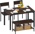 Dining Table and Chairs Dining Table Set with 2 Chairs and 1 Bench Bar Set Kitchen Table and Chairs for Dining Room Bistro