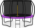 JUMPZYLLA Trampoline 8FT 10FT 12FT 14FT 15FT 16FT Trampoline with Enclosure - Recreational Trampolines with Ladder and
