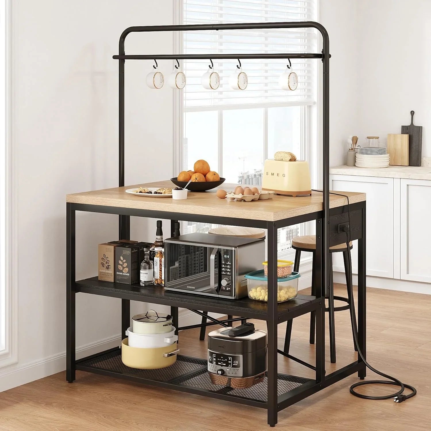 Kitchen Island, Kitchen Island with Storage, Bakers Rack, Island Table for Kitchen, Bakers Rack with Storage, Large Kitchen