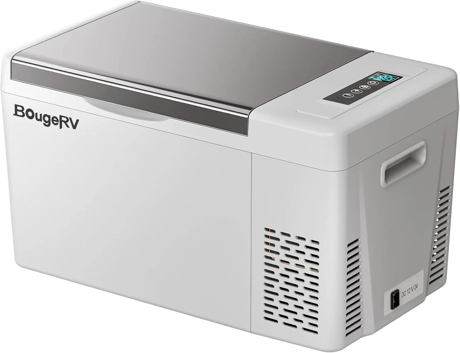 BougeRV 12 Volt Refrigerator 12V Car Fridge 23 Quart Portable Freezer Compressor Cooler 12/24V DC 110~240 Volt AC for Truck