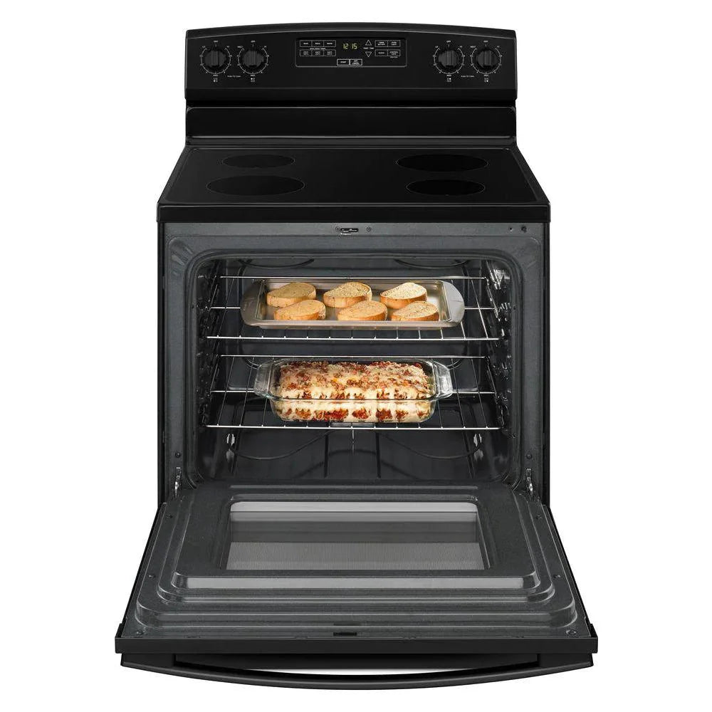 4.8 cu. ft. Electric Range in Stainless Steel Black