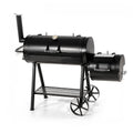 941 Sq.in. Overlarge BBQ Charcoal Grill with Offset Smoker, Black