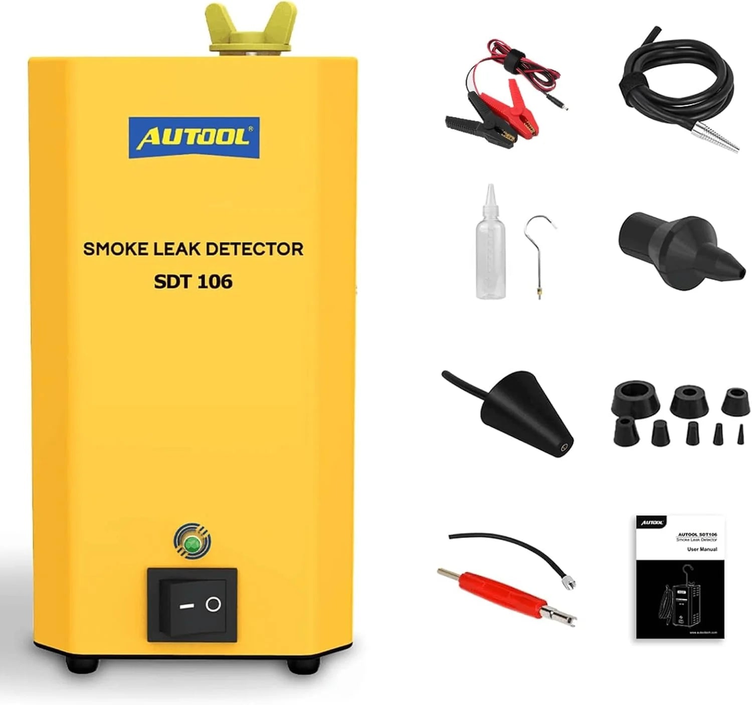 Smoke Machine Automotive Leak Detector,Evap Vacuum Smoke Diagnostic Tester,Pipeline Fuel Leakage Detector Compatible with 12V