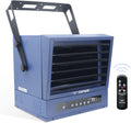 Electric Garage Heater, 7500-Watt Digital Fan-Forced Ceiling Mount Shop Heater with Full-Function Remote, 240-Volt Hardwired