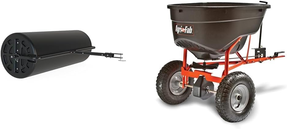 Agri-Fab 45-0604 18" x 48" Tow Behind Poly Lawn Roller 550 lbs Weight with Water, Poly Drum and Steel Frame, with Plug
