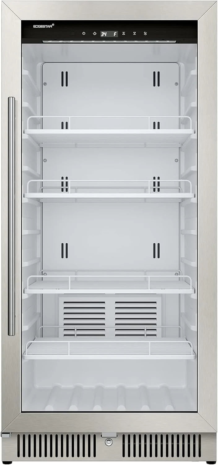 EdgeStar VBM101 22" Wide 10.1 Cu. Ft. Commercial Beverage Merchandiser - Stainless Steel, Temp Alarm, Reversible Door