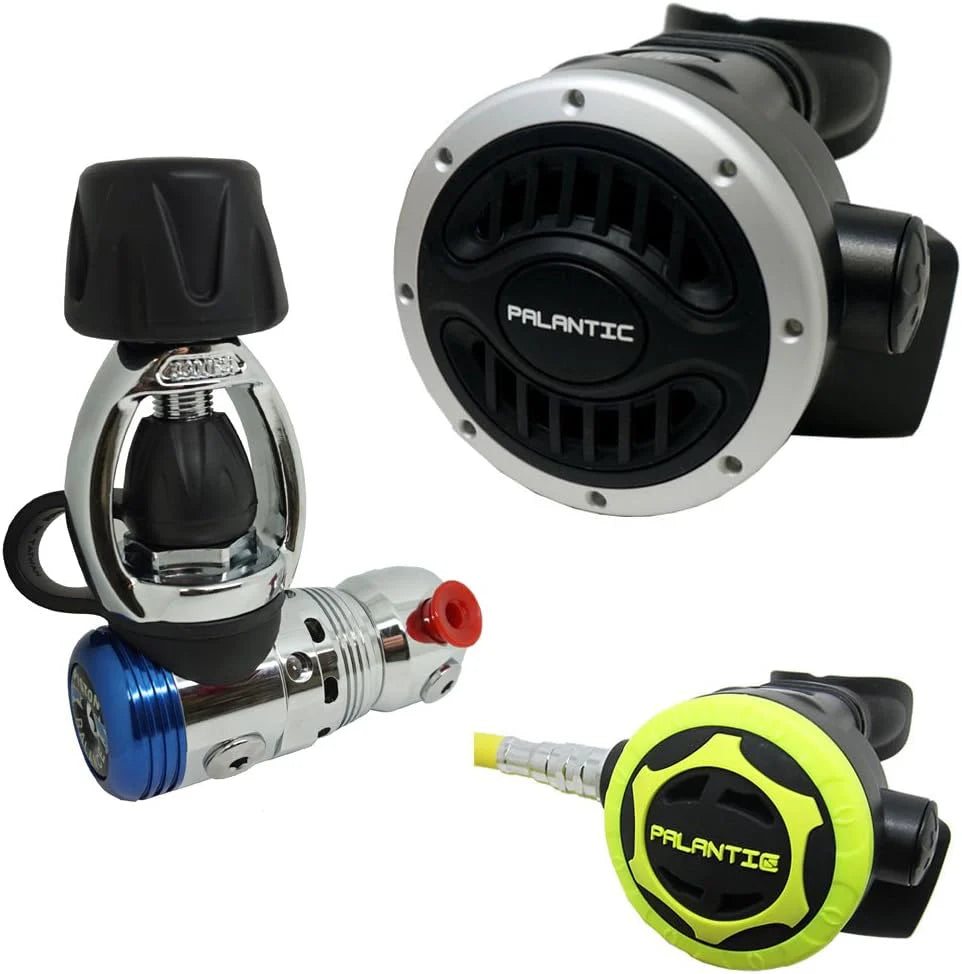 Palantic AS103 Yoke Regulator & Octopus Combo for Scuba Diving | High-Performance Over-Balanced Regulator, Silicone
