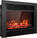 Giantex 28.5" Electric Fireplace Insert, Wall Recessed/Mounted/Freestanding, Remote Control, 3-Color Adjustable Flames, 2