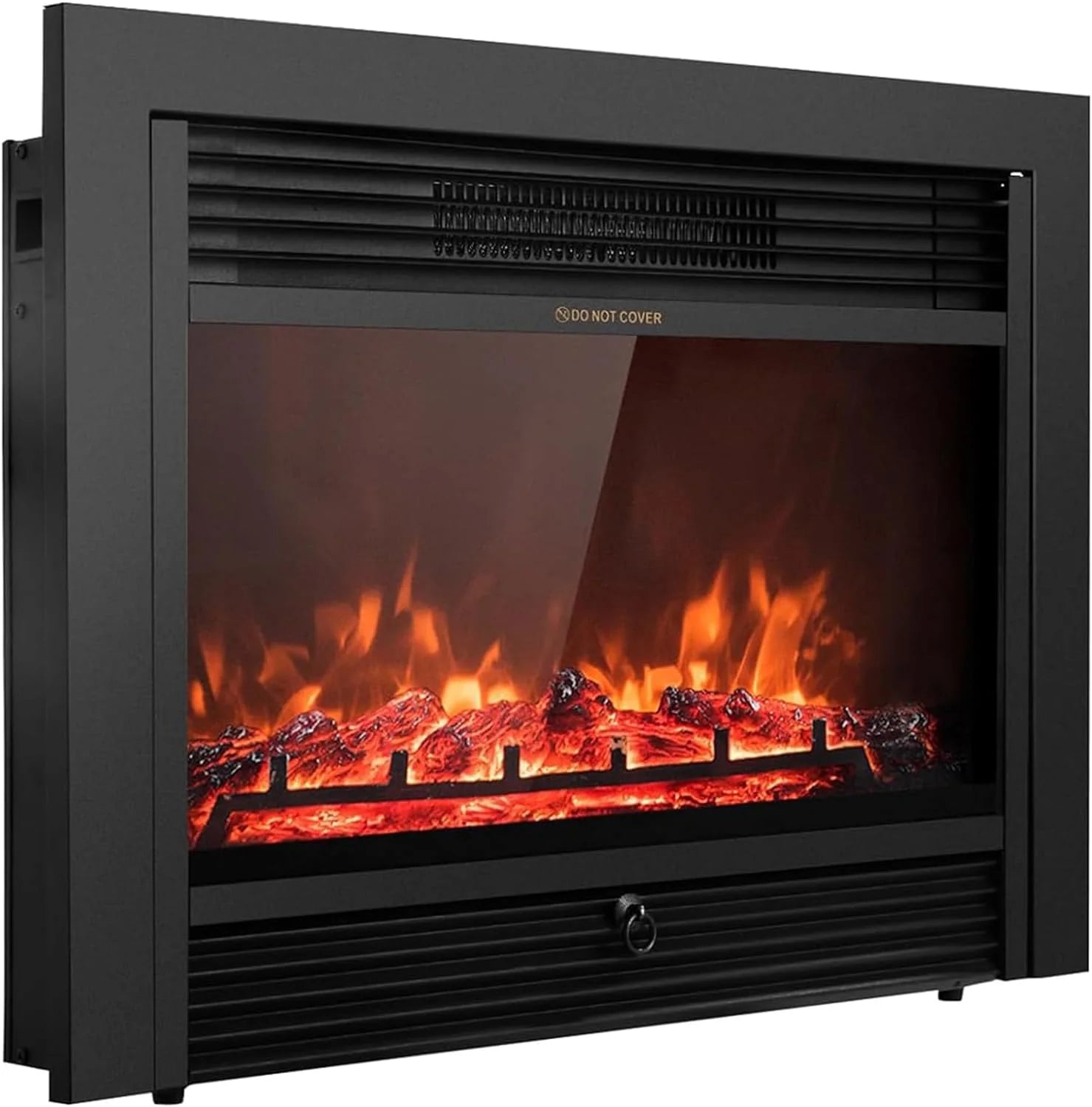 Giantex 28.5" Electric Fireplace Insert, Wall Recessed/Mounted/Freestanding, Remote Control, 3-Color Adjustable Flames, 2