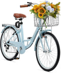 Beach Cruiser Bike Large Basket, Rear Rack, Adjustable Seat, Stable & Safe