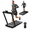 2.5HP 2-in-1 Folding Under Desk Treadmill with Speaker APP Remote Control, Portable Walking Jogging Machine for Home Gym