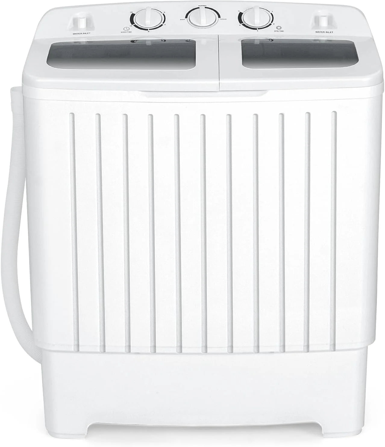 Portable Washing Machine, Twin Tub 20 Lbs Capacity, Washer(12 Lbs) and Spinner(8 Lbs), Durable Design, Timer Control, Compact