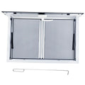 Concession Window 36W x 36H Aluminum Alloy Food Truck Service Window with Sliding Screens & Awning Door, Hydraulic Lift