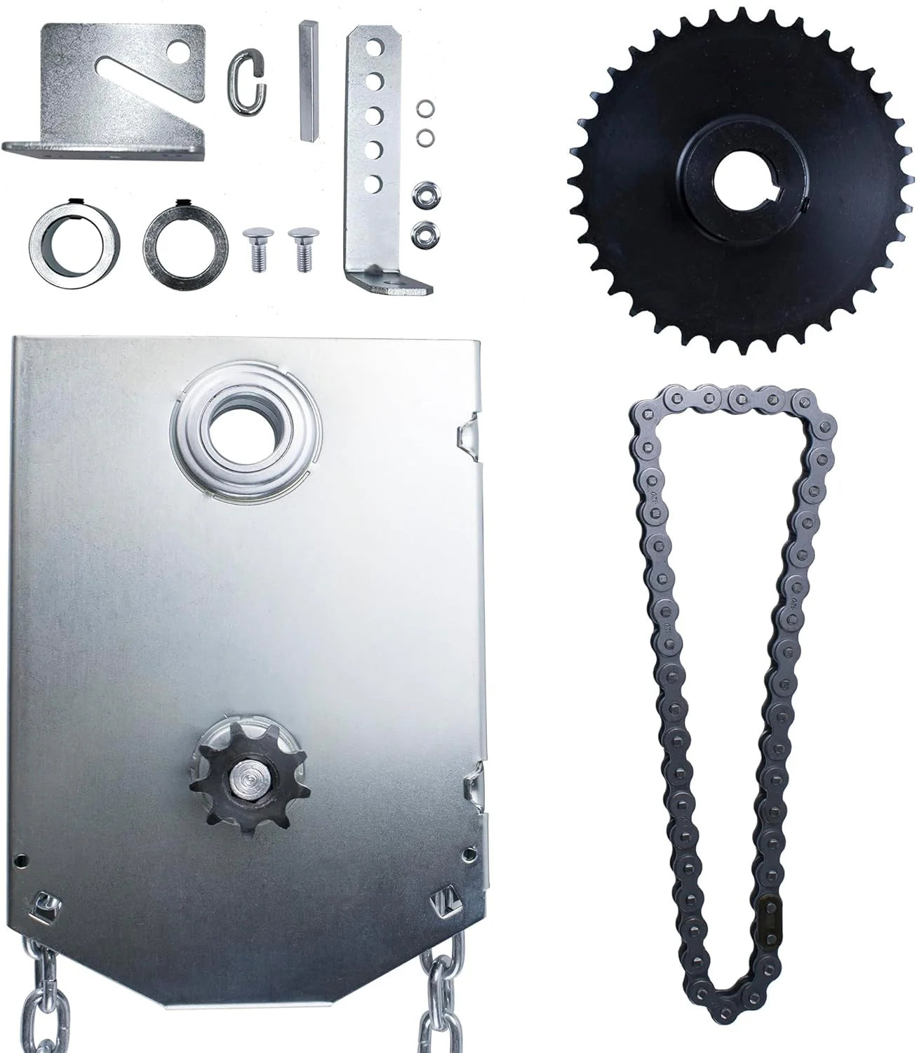 Garage Door Chain Winch, 4:1 Reduction Heavy-Duty Winch for Rolling Shutter & Garage Door Opener