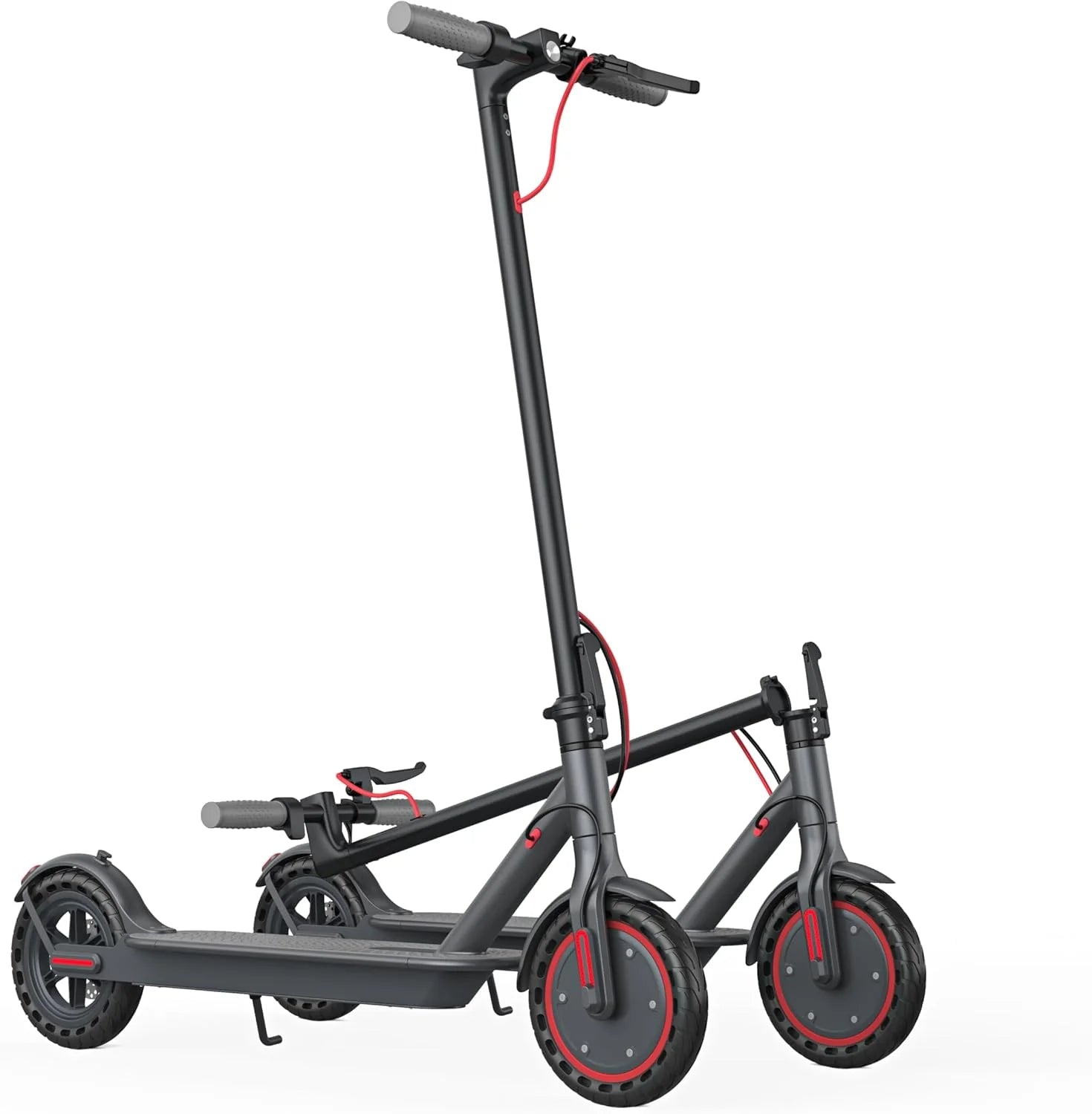Electric Scooter - 8.5" Solid Tires, 350W Motor, Up to 19 MPH and 21-23 Miles Long-Range Portable Foldable Commuting Scooter