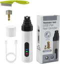 Silent Pet Nail Grinder for Dogs & Cats, Rechargeable with Replaceable Grinding Heads