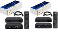Package of 2 } IPTV Box in Built WiFi HDMI Cable Remote Power Adapter